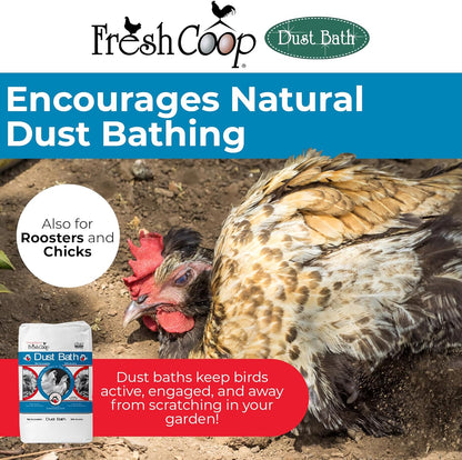 Progressive Planet Fresh Coop Dust Bath - 20lbs Food-Grade Diatomaceous Earth & Clay for Healthy Feathers | Reduces Boredom