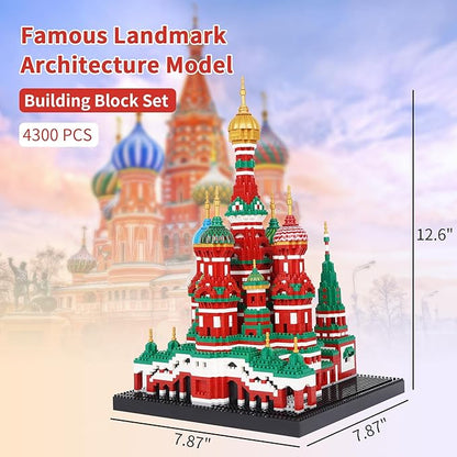 Building Block Set Saint Basil's Cathedral Architecture Model Micro Mini Blocks Educational Mini Blocks 4300 PCS