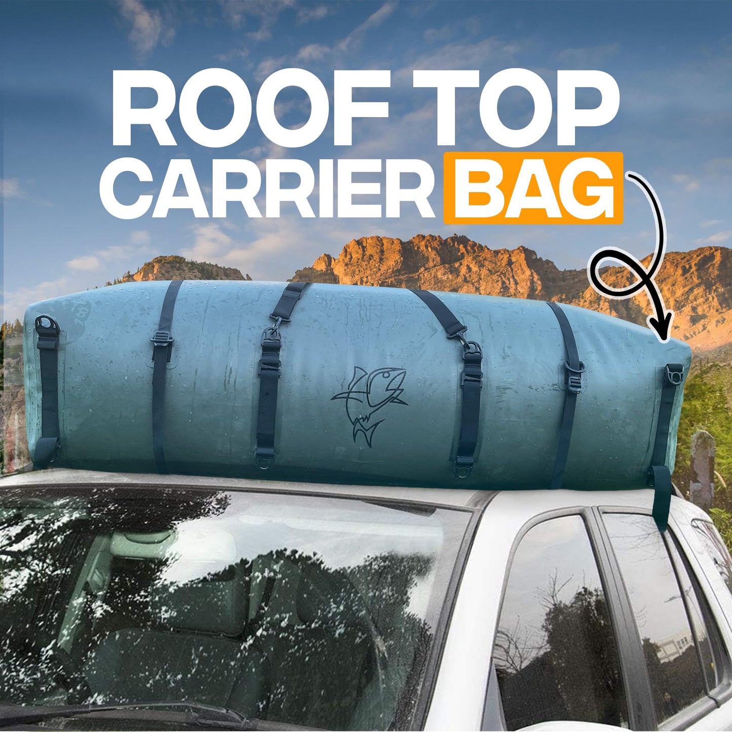 Extra Large Waterproof Duffel Bag - Heavy Duty Fishing Gear Bag - Outdoor Travel, Camping, Kayaking, Gym Bag with Reinforced Straps & Anti-Slip Base (60"L x20"H x25"W)