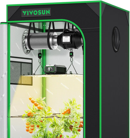 VIVOSUN Grow Tent Kit - WiFi-Controlled 1-Plant System with Full Spectrum LED Light | 2x2ft Size, Automatic Ventilation