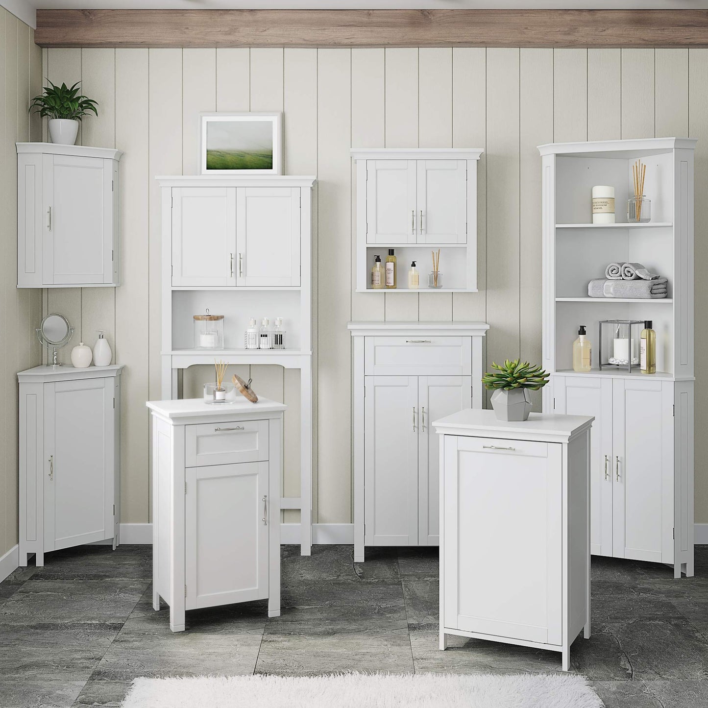 RiverRidge Somerset Two-Door Floor Cabinet, White