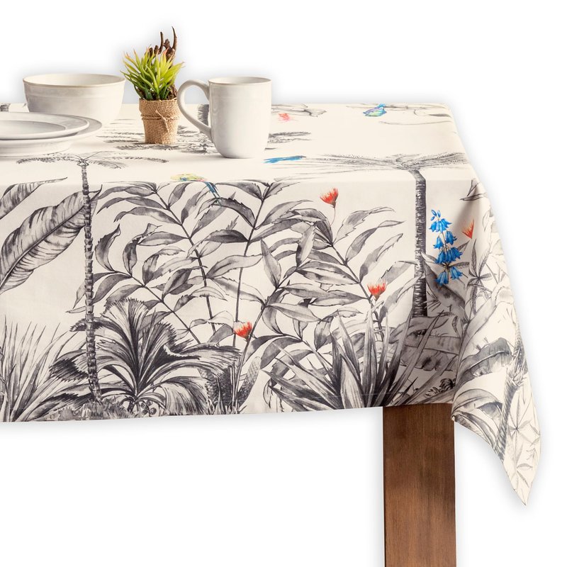 Maison d' Hermine Table Cloth Square Table 100% Cotton 54 x 54 Inches Fall Tablecloth Reusable Everyday Use for Thanksgiving Christmas Decorations Dining Farmhouse Party (Amazonia)