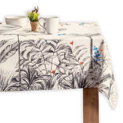 Maison d' Hermine Table Cloth Square Table 100% Cotton 54 x 54 Inches Fall Tablecloth Reusable Everyday Use for Thanksgiving Christmas Decorations Dining Farmhouse Party (Amazonia)