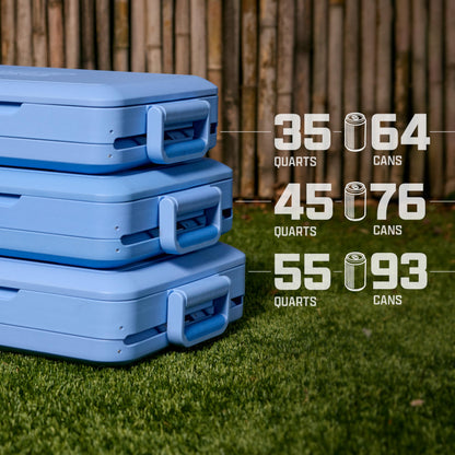 Coleman Snap 'N Go 35-Quart Collapsible Hard Cooler, Portable Hard-Sided Cooler with Waterproof Removable Liner, Spacing-Saving & Quick Set Up, 48 Hours Cold, Mussel Grey