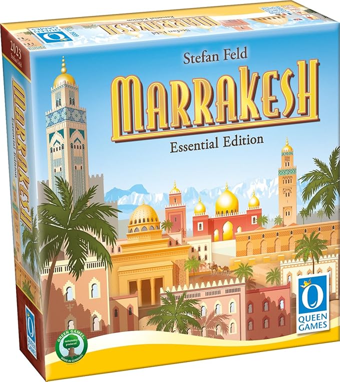 Queen Games Marrakesh Essential Edition Strategy Board Game 2-4 Players Adults Teens Ages 14+