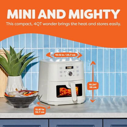 Instant Pot VORTEX 6-in-1 Mini Air Fryer - 4Qt with Custom Program Options & Sea Salt Finish