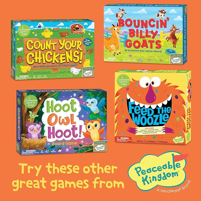 Peaceable Kingdom Giant Feed The Woozle Cooperative Game - Ages 3 and Up