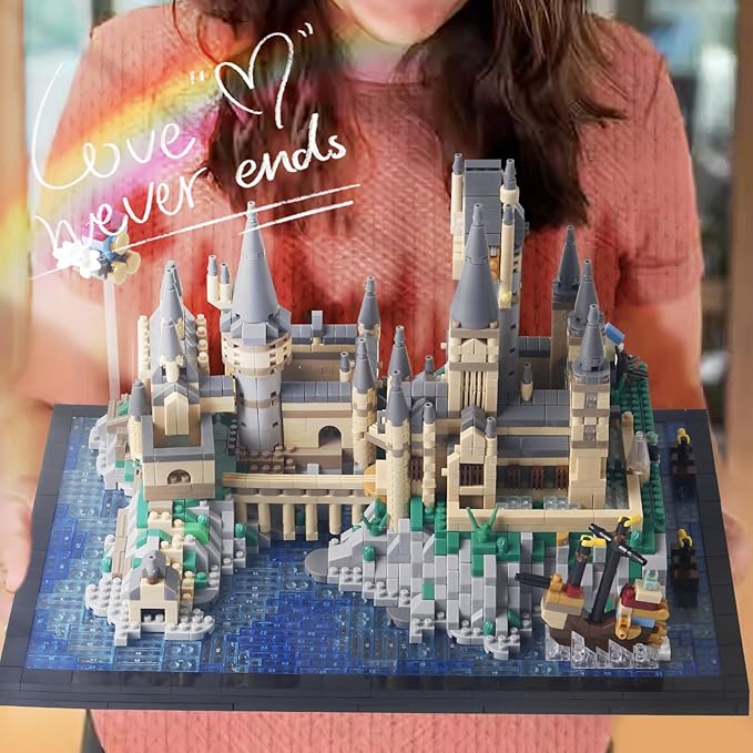 2900+PCS Micro Mini Hog Magic Castle Building Blocks Model SetCreative Ideals Harry Tower ArchitectureUnique Present for 14+ Kids or Adults