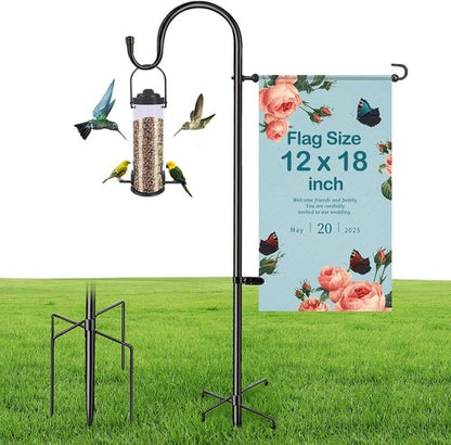Heavy Duty Garden Flag Stand Pole Holder by [Brand Name] - Rust-Resistant Steel for 12x18 Flags & More
