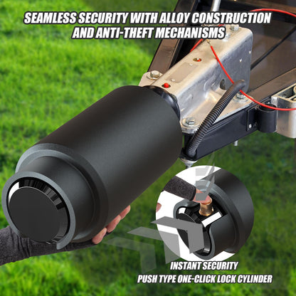NiwNiw 2516-B Heavy Duty Trailer Hitch Lock 2-5/16 Inch Bulldog or Ram Ball Coupler Anti-Theft,Travel RV/Camper/Boat/Truck/ATV/UTV/Flatbed/Cargo/Dump/Utility Trailer Tongue Lock Secure Design