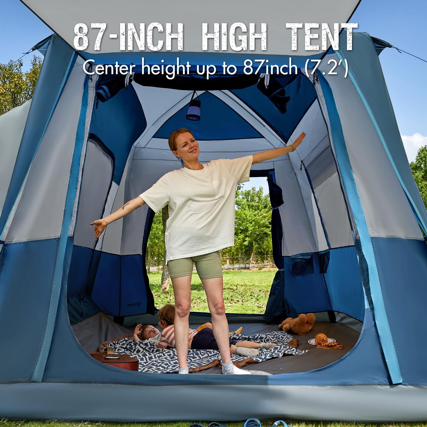 Portal 5-Person SUV Tent with Porch, 2-in-1 Car Camping Tent, Water-Resistant & Windproof, Trunk Tent with 2 Doors for Travel & Outdoor Adventures