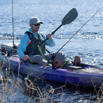 Perception - Pescador Pro 10 - Sit on Top Fishing Kayak with Adjustable Lawn Chair Seat - Large Front and Rear Storage - 10.6 ft - Purple Camo