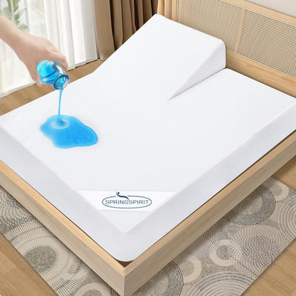 Skiennix Split Top King Mattress Protector - Waterproof & Breathable Terry | 78''×80'' Up to 18'' Depth