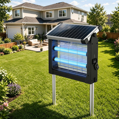 CXBER Solar Bug Zapper Outdoor, 4500V Mosquito & Fly Zapper with UV Light, Smart Auto Mode, 4000mAh USB-C Rechargeable Cordless Mosquito Killer Lamp, IP66 Waterproof for Patio Backyard Garden Camping