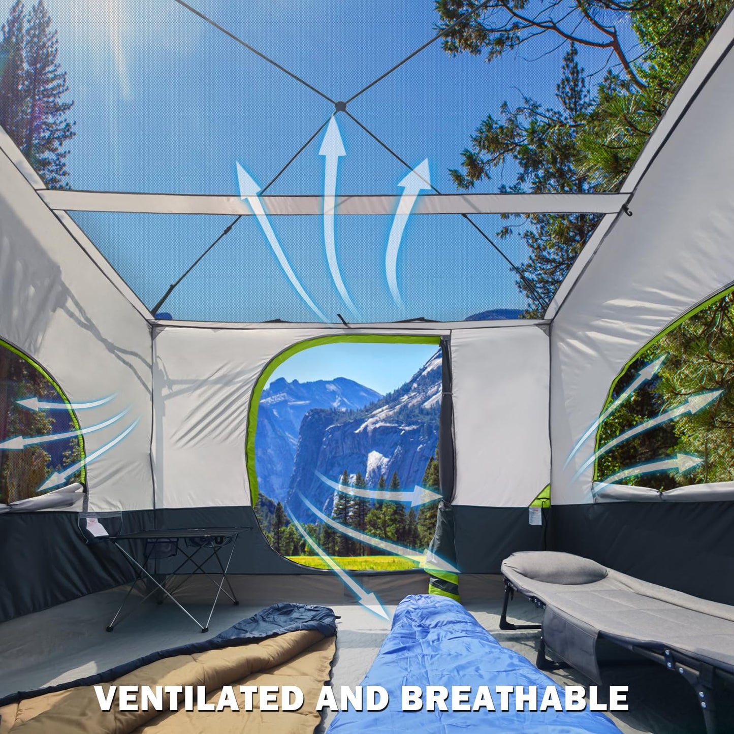 UNP Canopy Inner Tent, Camping Cube Tents for Pop Up Camping Canopy Tent, Compatible with 10' Wide Canopies Tents (No Top & Frame) (Dark Blue)