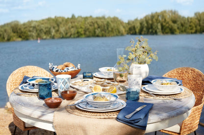 Lenox 895324 Blue Bay Melamine 20-Piece Dinnerware Set, Lightweight Melamine Material