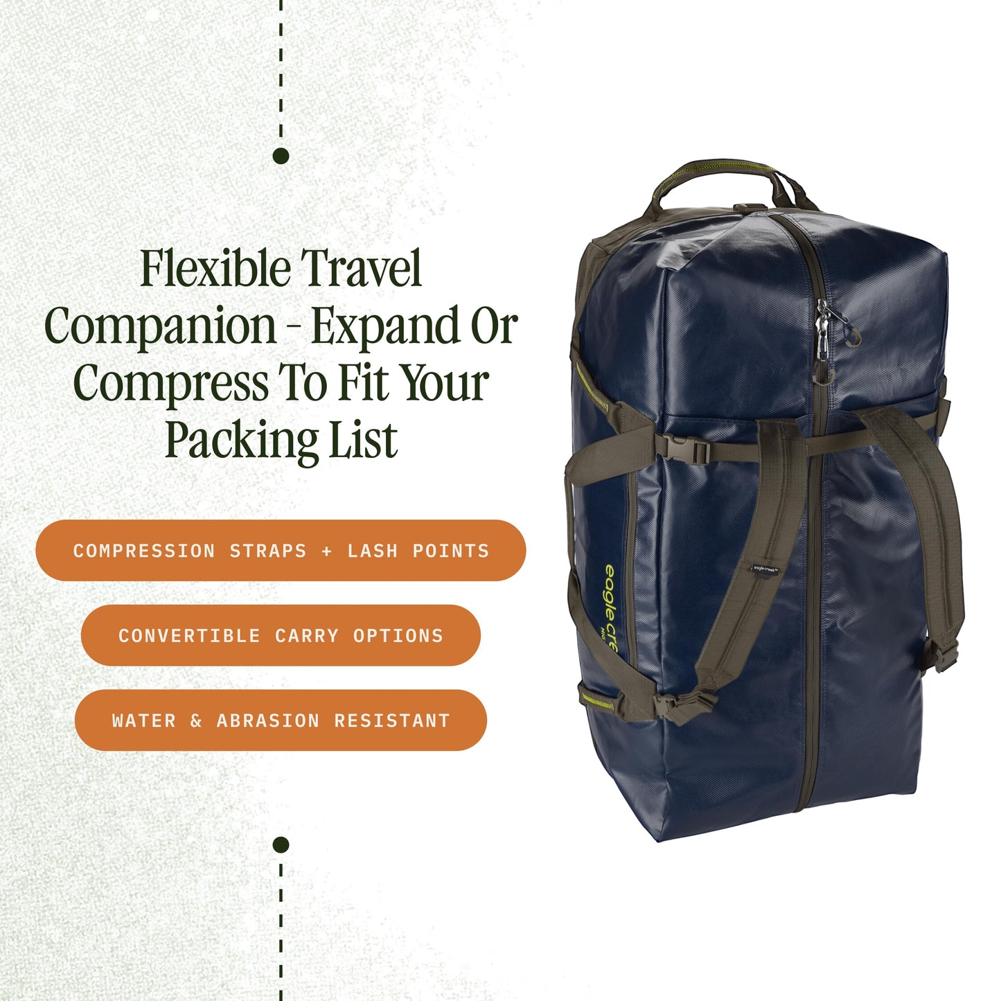 Eagle Creek Migrate 130L Wheeled Duffel Bag – Durable, Weather-Resistant Travel Duffel with Smooth Wheels - Multiple Carry Options for Easy Transport - Rush Blue