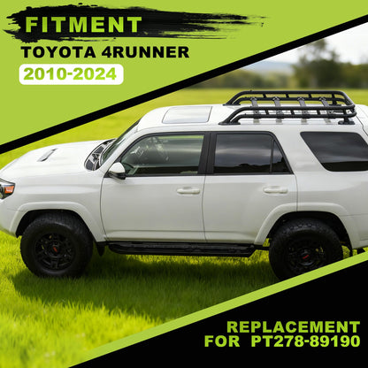 Turmaul Roof Rack Basket for 2010-2024 Toyota 4Runner TRD PRO Replacement for PT278-89190 Rooftop Luggage Cargo Carrier Extra Space Bars 350 Lbs Aluminum Powder-Coated Black
