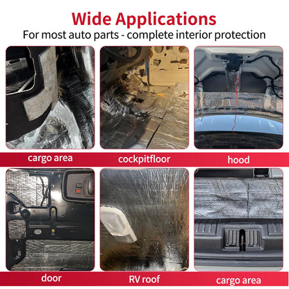AggSound Sound Deading Material for Cars, 394mil(10mm) 107.64sqft Sound Deadening Mat - Automotive Noise Insulation and Vibration Dampening Material Foam for Auto Audio, Door, Roof, Floor and Trunk