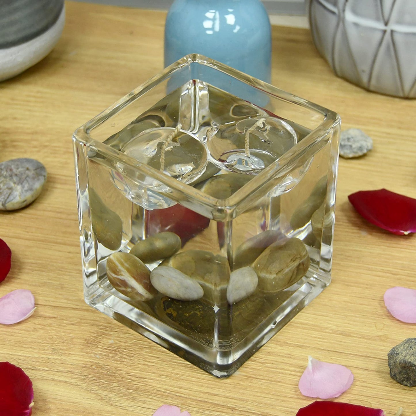 Zest Candle 12-Piece Floating Candles, 1.75-Inch, Clear Gel