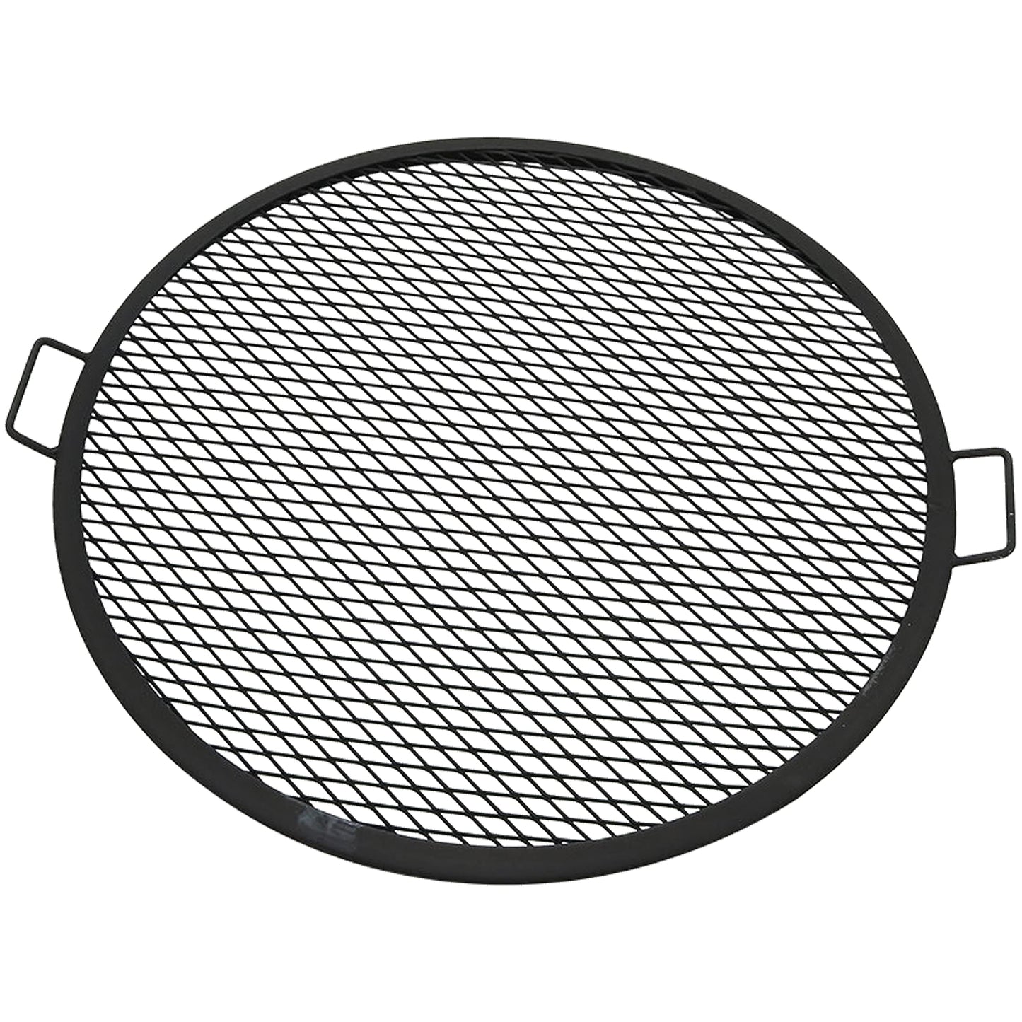 Sunnydaze X-Marks Outdoor Fire Pit Grill Grate for Cooking - Round Fire Pit Grate - Steel Campfire BBQ Grill with Handles - 30-Inch