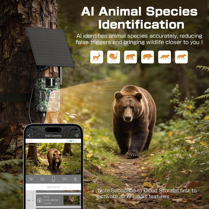 TKENPRO 4G LTE Cellular Trail Camera, Unlimited Data Plan AI Animal Detection with 2K Live Video Game Camera, No WiFi Needed, IP66 Water-Resistant Trail cam Night Vision & Motion-Activated