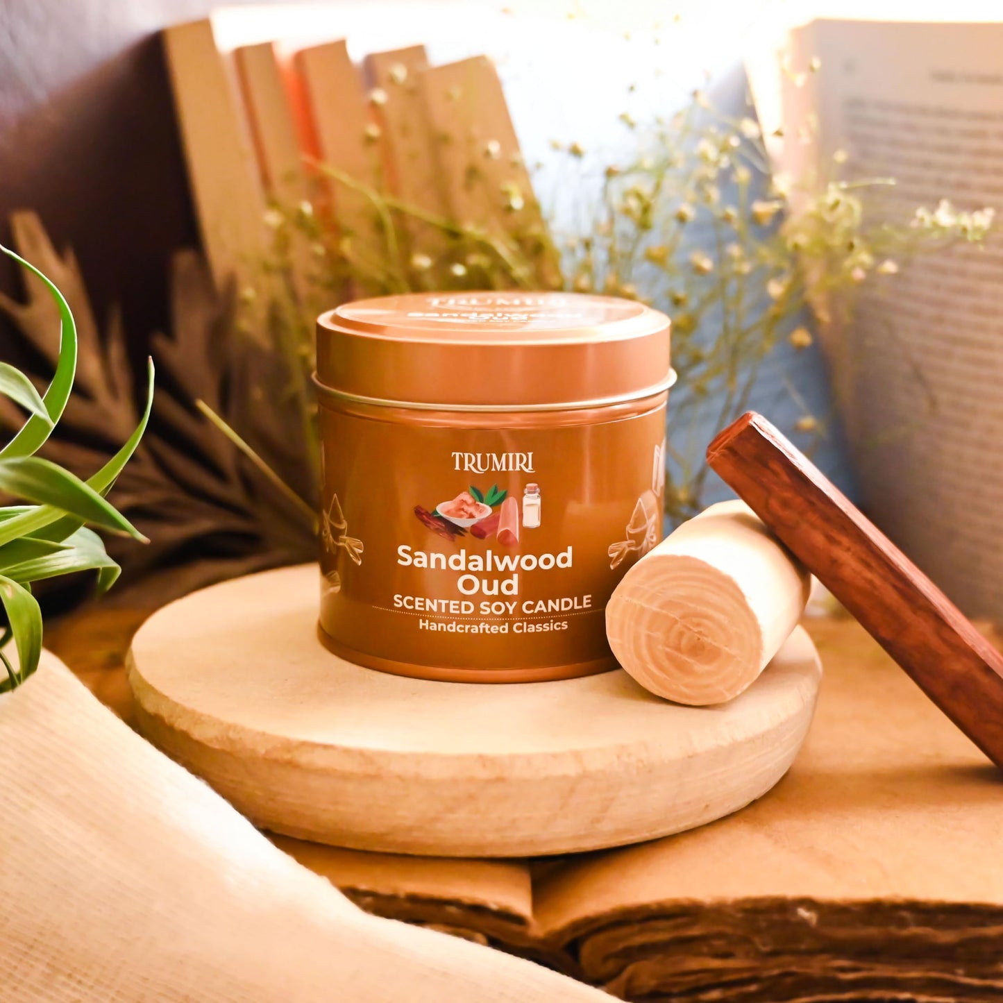 Sandalwood Oud - Scented Candles for Men - 5oz Natural Soy Clean Organic Non Toxic - Masculine Scent Gifts - Candel for Home Bedroom Bathroom Apartment Room Décor Aesthetic New House Essentials