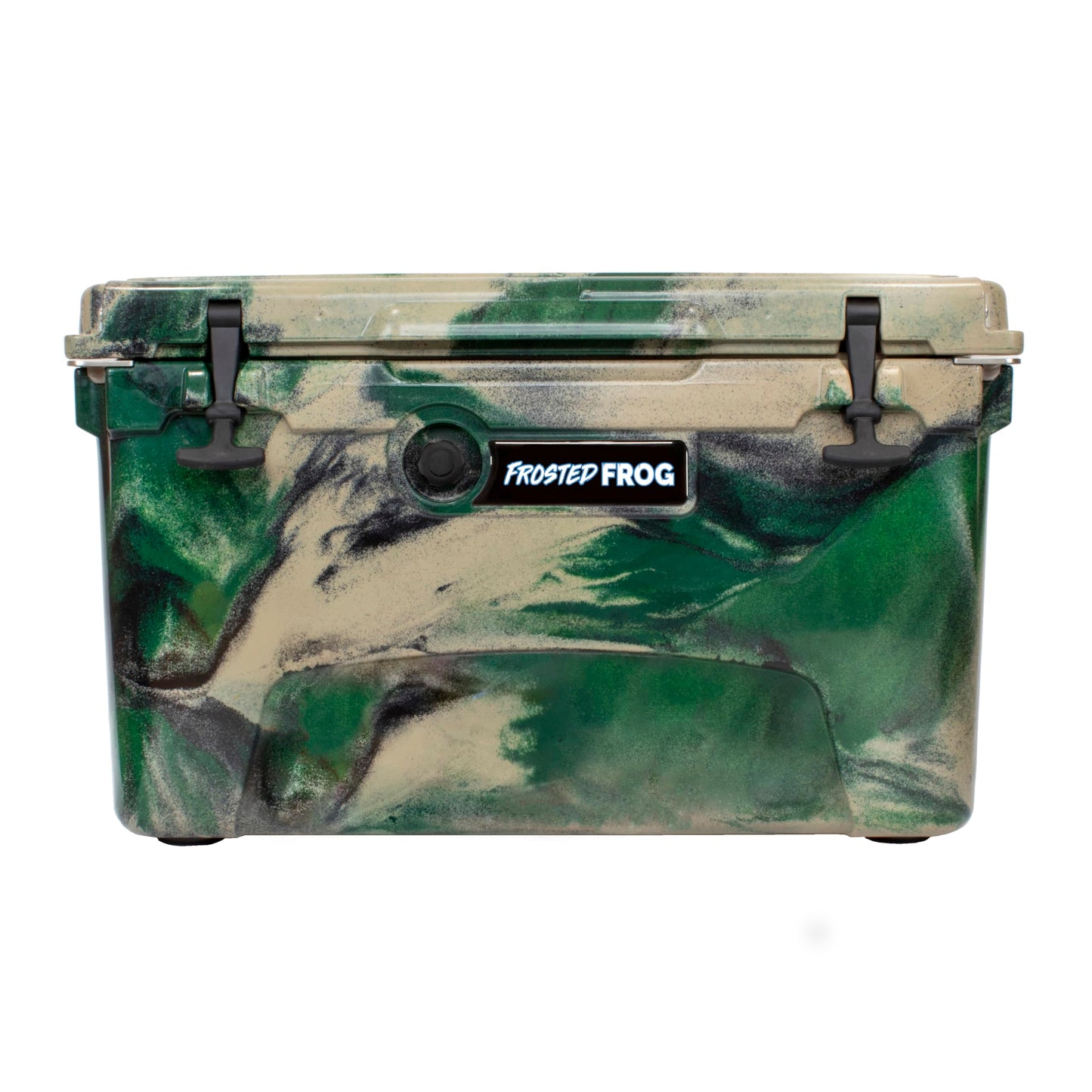 Frosted Frog Olive Green Camo 45 Quart Ice Chest Heavy Duty High Performance Roto-Molded Commercial Grade Insulated Cooler