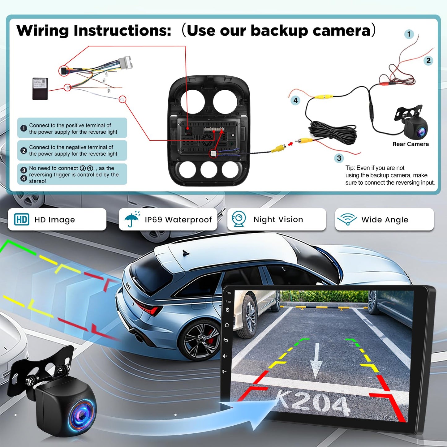 [4+64] Radio for Jeep Compass Patriot 2010 2011 2012 2013 2014 2015 2016, Volxcereo 10 inch Touch Screen Stereo with Carplay/Android Auto, GPS Navigation, Bluetooth, WiFi Hotpots, SWC, FM/RDS Radio