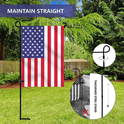 YEAHOME Garden Flag Holder - Premium Weather-Proof Metal Stand with Clip & Stopper | Outdoor Decor