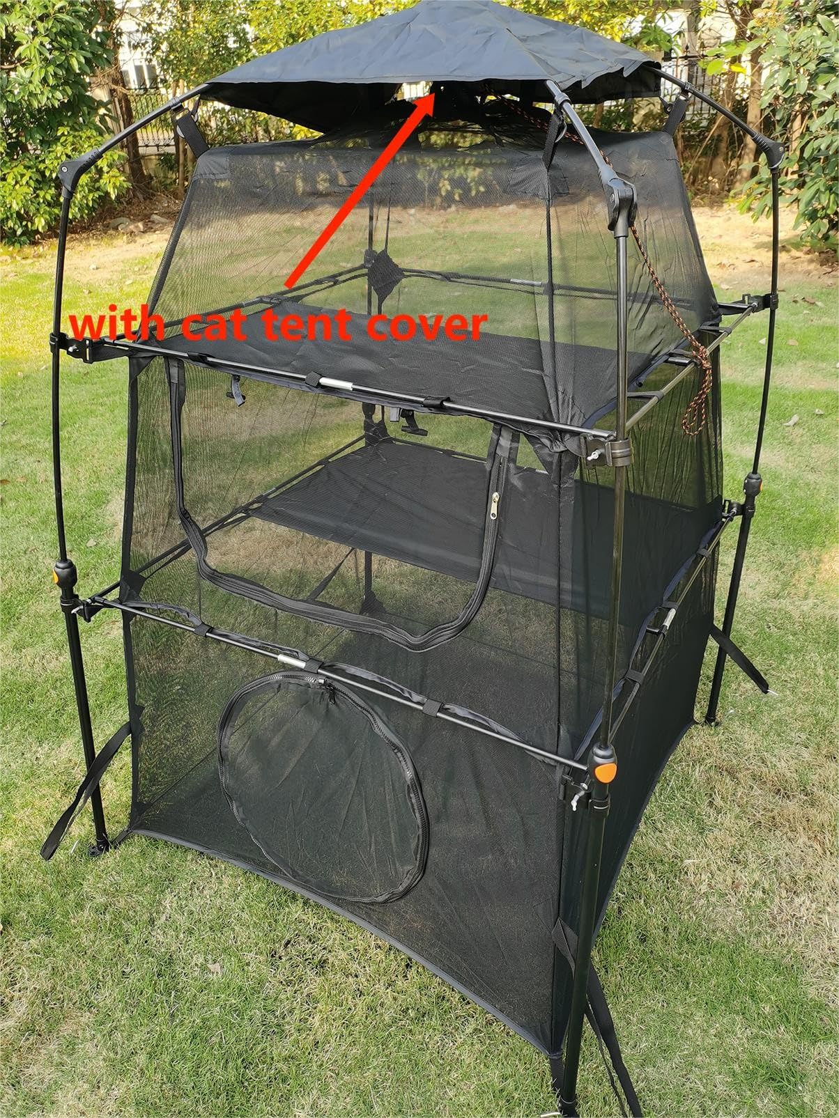 Hi Suyi Portable Pop Up Pet Cat Tents Enclosures for Outside Patio