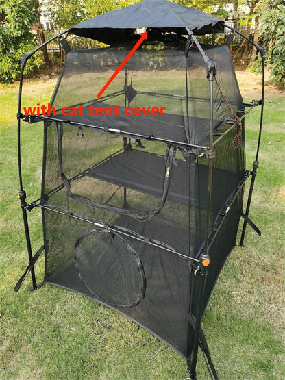 Hi Suyi Portable Pop Up Pet Cat Tents Enclosures for Outside Patio
