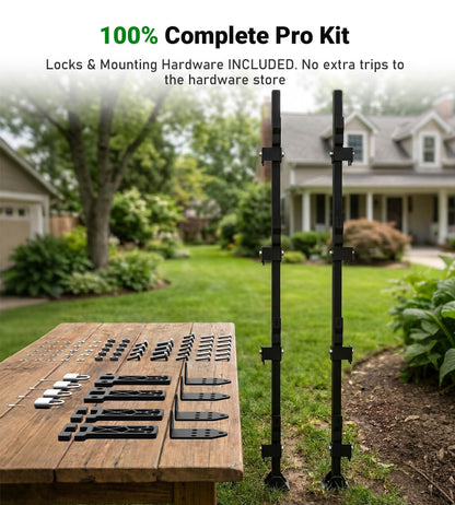 ELITEWILL Weedeater Rack for Open/Enclosed Trailers, Heavy-Duty 4 Place Commercial Trimmer Rack for Trailer Work Landscape Truck Holder Trailer Equipment Accessories Weed Eater Racks w/Lock