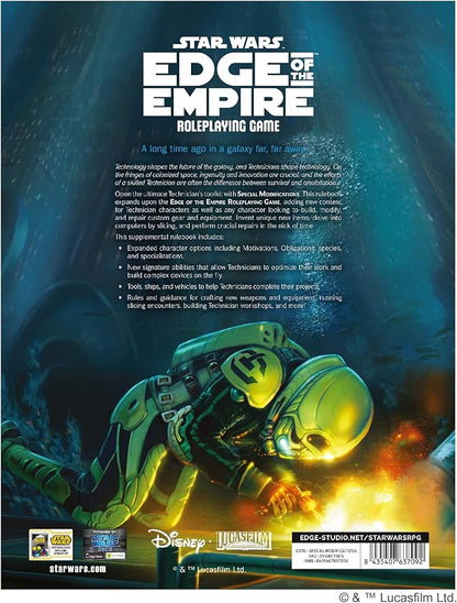 Asmodee Star Wars Edge of The Empire Special Modifications SOURCEBOOK | Roleplaying Game | Strategy Game for Adults and Kids | Ages 10+ | 3-5 Players | Avg. Playtime 1 Hour | Made by Edge Studio