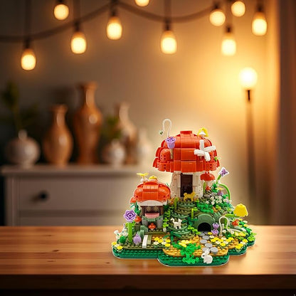 Mushroom House Micro Building Blocks Set2798 PCS Mini Treehouse Architecture Building Sets for Adults TeensMicro Japanese Sakura Bonsai Tree BricksCreative Collectible Gifts for Kids 14+
