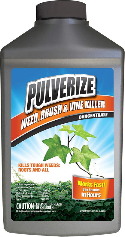 Pulverize Weed Brush & Vine Killer - Fast Acting, Non-Staining Herbicide for Poison Ivy & Weeds | 32 oz.