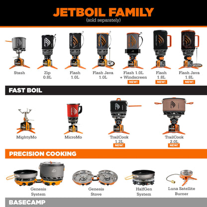 Jetboil Flash 1.0L Portable Fast Boil Stove for Camping and Backpacking with 1-Step Auto Ignition, Propane/Isobutane Burner with Cooking Cup, Mountainscape