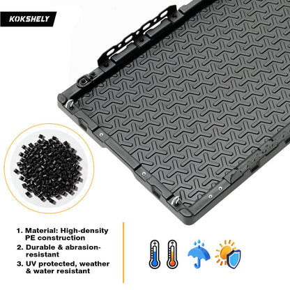 KOKSHELY Heavy-Duty Dual-Wall Sliding Truck Bed Cargo Tray with Wheels, Truck Bed Slide-Out Truck Bed Cargo Tray for Long Beds, Truck Bed Organizer Tray, Fits Most Full-Size Pickups