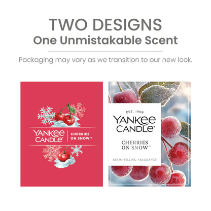 Yankee Candle Large Tumbler Scented Candle with up to 80 Hour Burn Time, Premium Plant Wax Blend for Consistent Burn, 20 oz Tumbler Candle with Room Filling Fragrance, Cherries on Snow