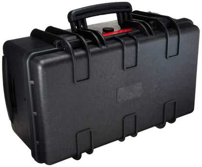 Amazon Basics Hard Protective Camera Case with Wheels, Large, Black, 22"L x 14"W x 9.8"H