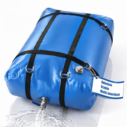 PYY Water Storage Bladder - 60 Gallon TPU Portable Fresh Water Tank with Strap, Food Grade Collapsible Flexible Container with Spigot for Daily Use Water, Camping, Irrigation & Emergency Storage