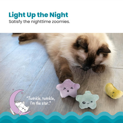 Catstages Toss 'N Twinkle Catnip Cat Toys - 3 Pack