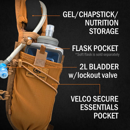 Orange Mud Adventure Pack 12 L 3.0 – Coyote Brown Hydration Backpack with Included 2 L Bladder – Trail Running, Hiking, MTB & Multi‑Sport Gear Pack