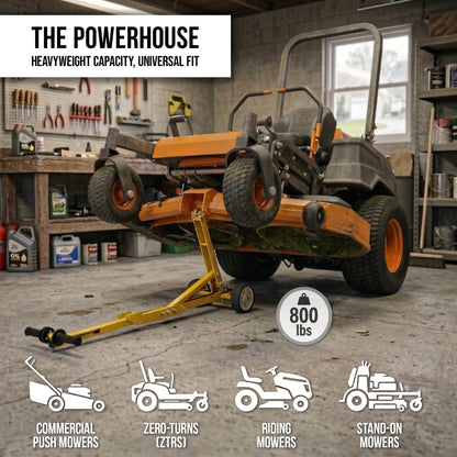 Jungle Jim's Jungle Jack V2 Mower Jack - Lift Most Mowers, Even ZTRs - 800 Pound Capacity!