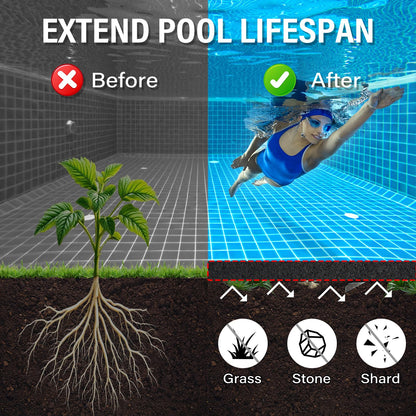 TIXANF 350G/M² Thicker 24FT Pool Liner Pad,Seamless Above Ground Pool Liner, Thicker Durable Geotextile Material, Pre-Cut Heavy Duty Round Pool Liner Pad, Puncture Protection,Extend Liner Life(Black)