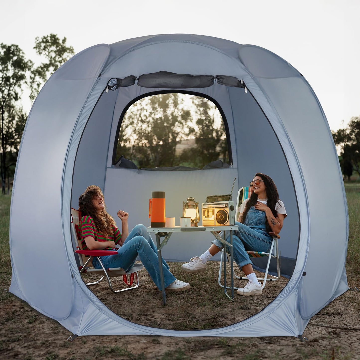 Alvantor® Pop Up Screen Tent House Room Instant Outdoor Camping Canopy Sun Shelter Gazebo for Patio, Backyard & Deck, Privacy Tent(2-10 People, 8'x8' 10'x10' 12'x12')