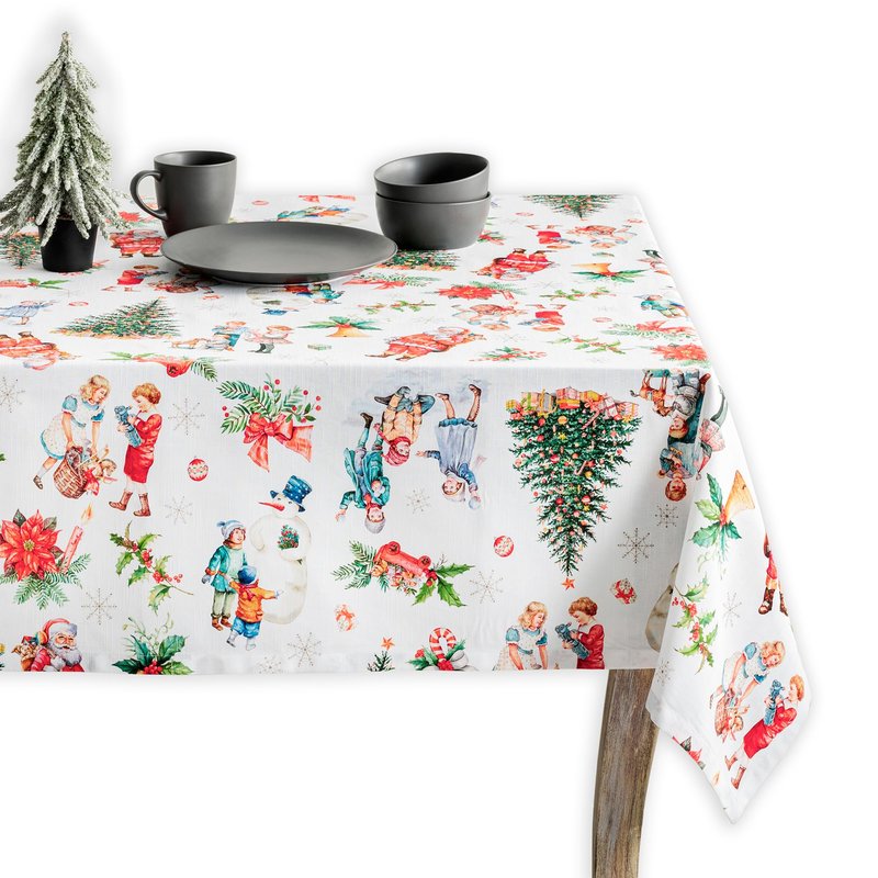 Maison d' Hermine Table Cloth Rectangle Table 100% Cotton 60 x 120 Inches Fall Tablecloth Reusable Everyday Use for Thanksgiving Christmas Decorations Dining Farmhouse Party (Chromo)