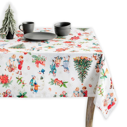 Maison d' Hermine Table Cloth Rectangle Table 100% Cotton 60 x 120 Inches Fall Tablecloth Reusable Everyday Use for Thanksgiving Christmas Decorations Dining Farmhouse Party (Chromo)