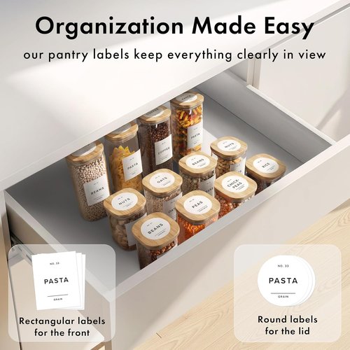 EDELHAUS Glass Storage Containers - Airtight 12-Pack with Bamboo Lids | Stackable Kitchen Canisters