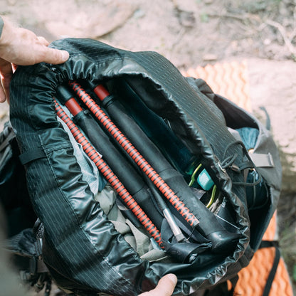 WindQuester Ultralight Carbon Fiber Trekking Poles – 198g Adjustable Folding Hiking Poles for Backpacking (110–130cm), Thru-Hiking, Trail Running – Strider Z Compact Collapsible Hiking Pole